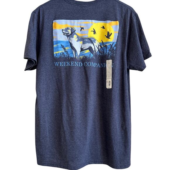 Croft & Barrow NWT “Weekend Companion” Graphic Tee – Labrador Dog Sunset – Large - Picture 1 of 5